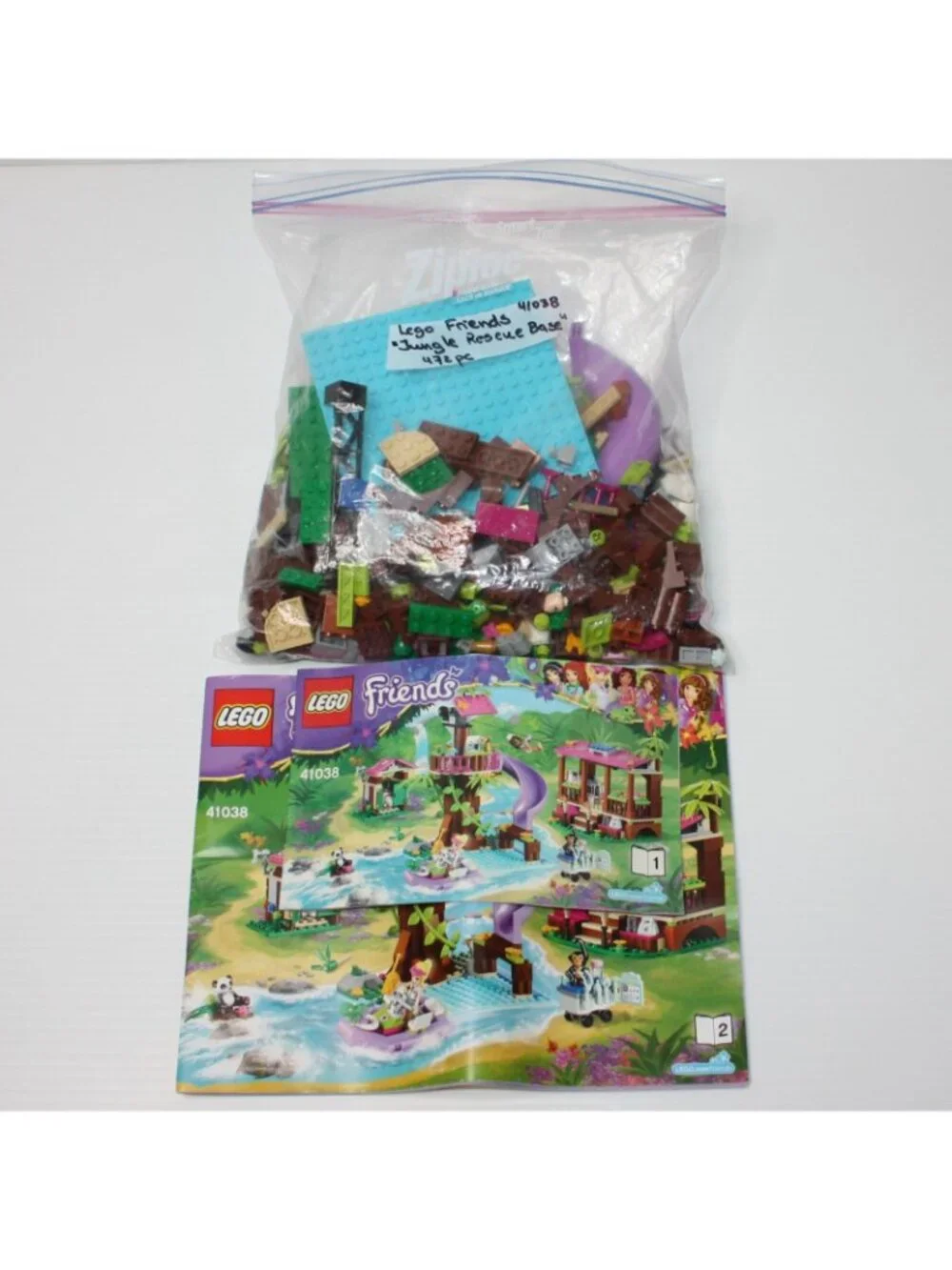 Lego Friends Jungle Rescue Base Complete Set 41038 with Instructions but NO Box